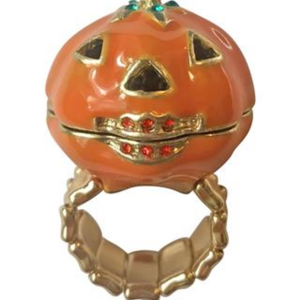 Betsey Johnson Halloween Pumpkin Statement Ring